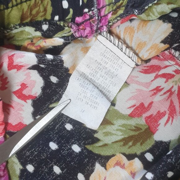 Vintage Cricket Lane Floral A Line Midi Skirt Rayon Women Size 10 Spring Summer - Picture 4 of 5